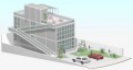 3D Commercial Rendering - Arial view from the other side